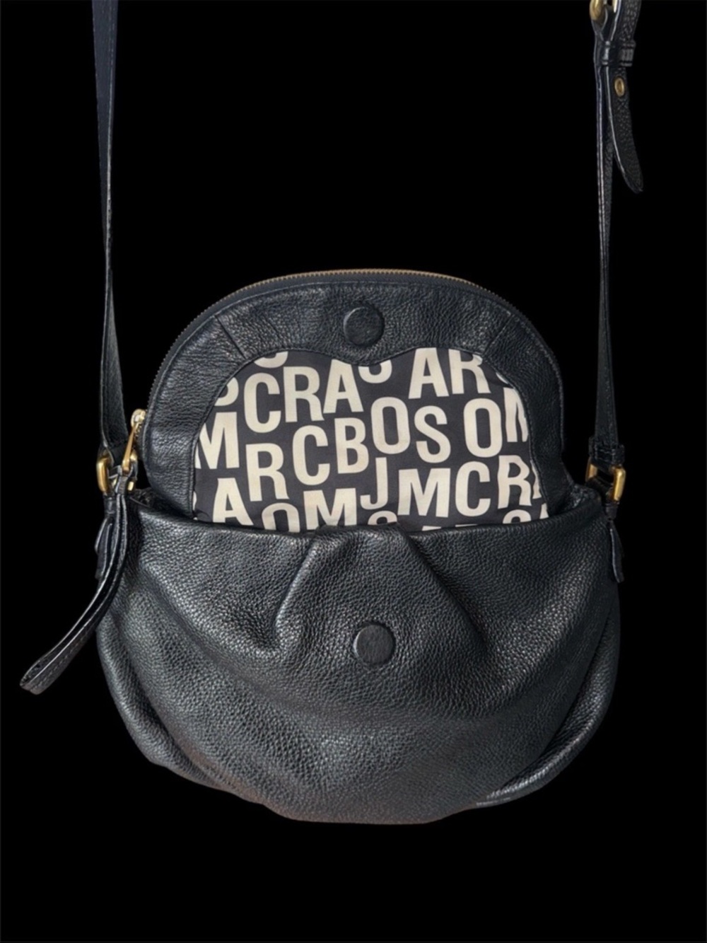 MARC BY MARC JACOBS Classic Q NATASHA Black Crossbody Shoulder Bag Purse VTG